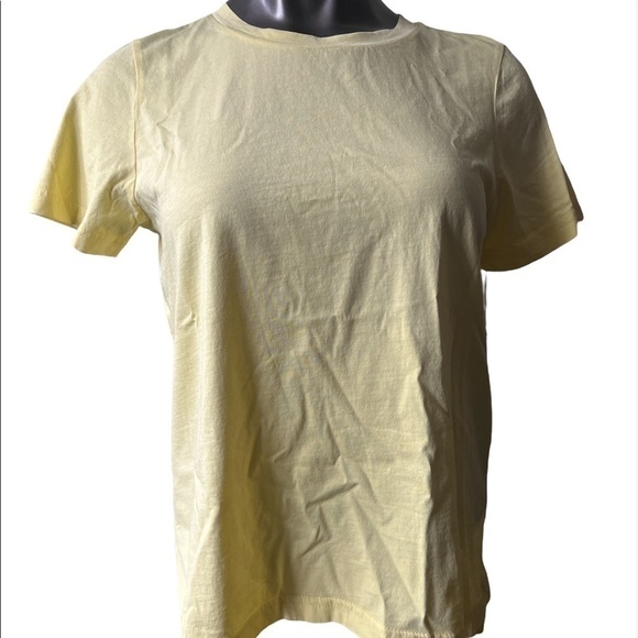7 for All Mankind Women’s Basic‎ Tee Shirt  Size Small NEW NWT Yellow # basic - Picture 1 of 5